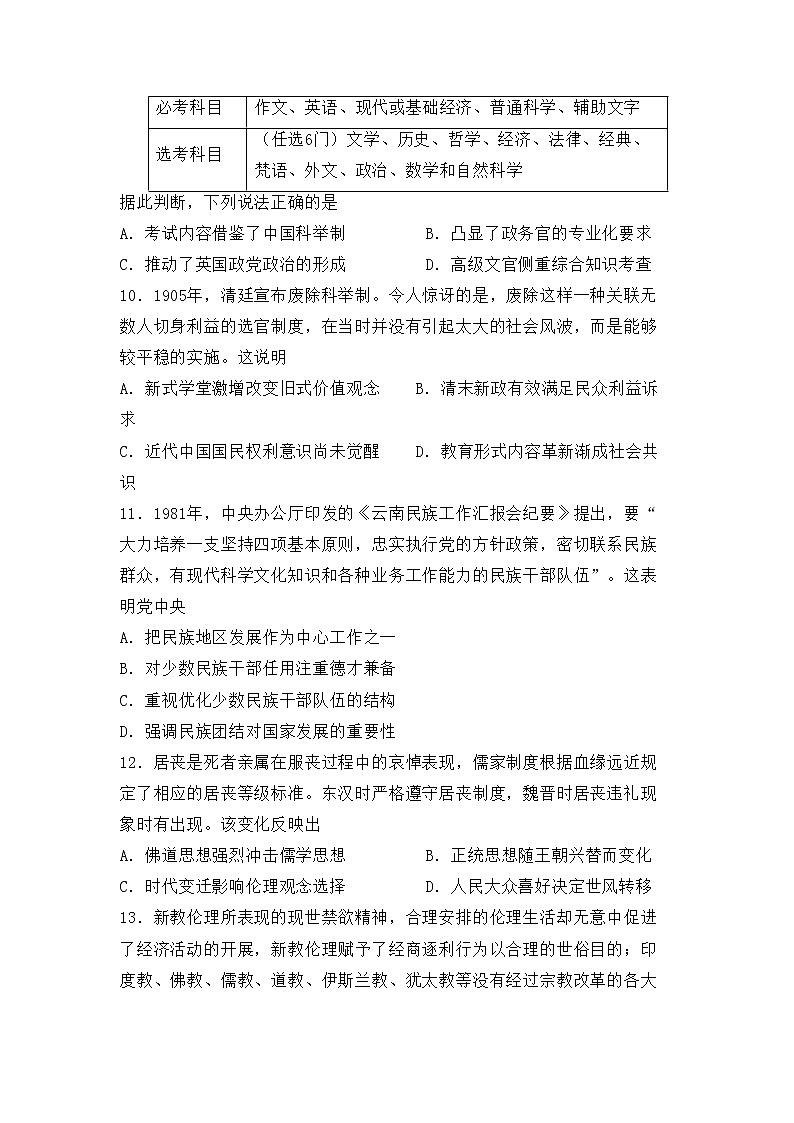 高二上学期期中试卷第3页