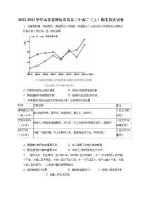 2022-2023学年山东省潍坊市昌乐二中高二（上）期末历史试卷(含答案解析）