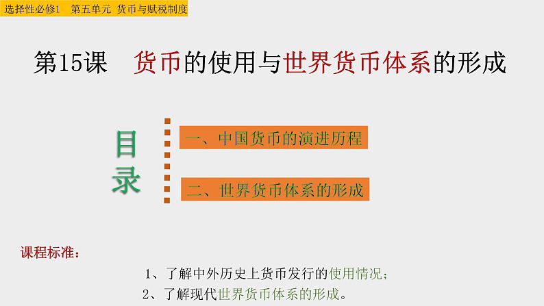 第15课 货币的使用与世界货币体系的形成课件PPT第2页