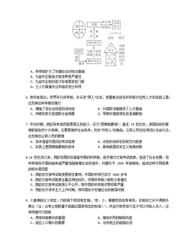 山东省聊城市莘县第一中学等多校2022-2023学年高二上学期期中联考测试历史试题第2页