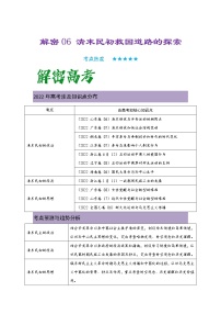 06 清末民初救国道路的探索 复习讲义 ——【高考二轮复习】2023年高考历史统编版通用全面复习汇编