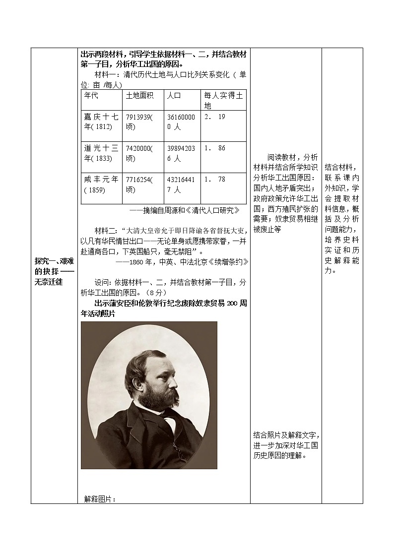 第7课 近代殖民活动和人口的跨地域转移 教学设计--2022-2023学年高中历史统编版（2019）选择性必修三第3页