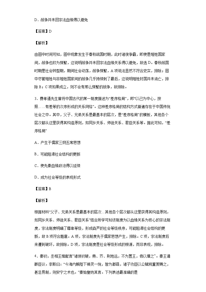 2019-2020学年江西省南昌市实验中学高二5月月考历史试题含解析第2页