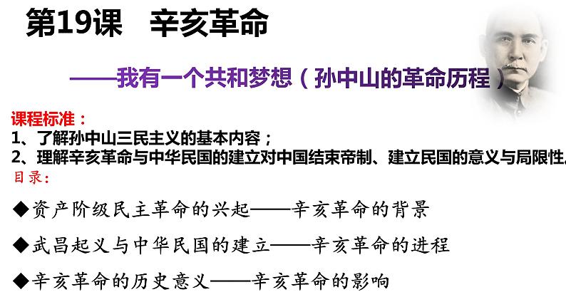 必修 《中外历史纲要》（上）第19课 辛亥革命 课件02
