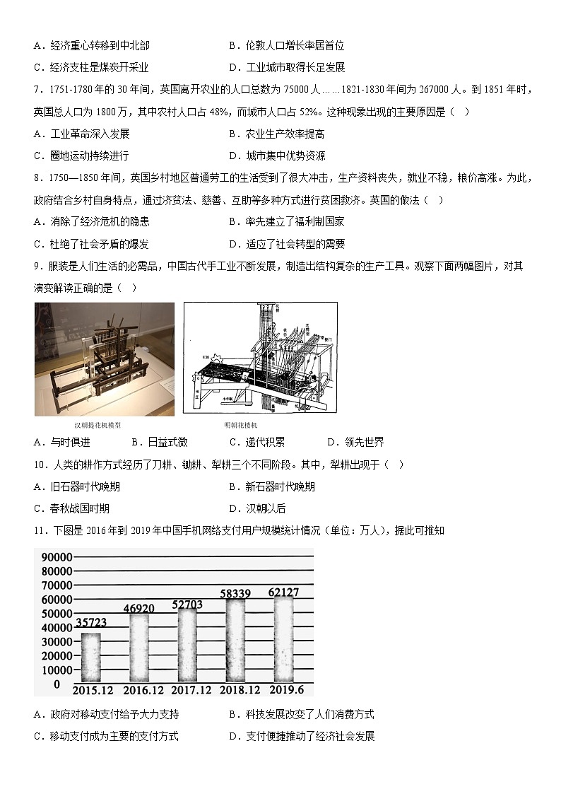 第二单元 生产具与劳作方式 综合测试--2022-2023学年高中历史统编版（2019）选择性必修二03