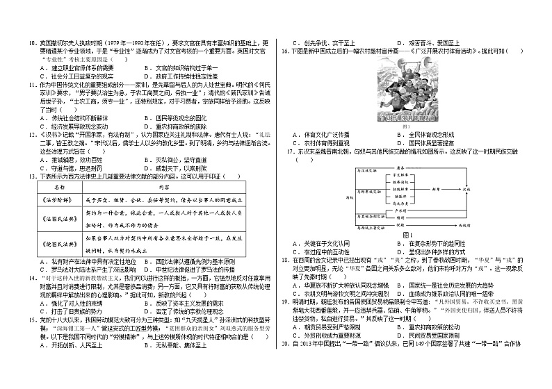 黑龙江省大庆铁人中学2022-2023学年高二上学期期末考试历史试题02