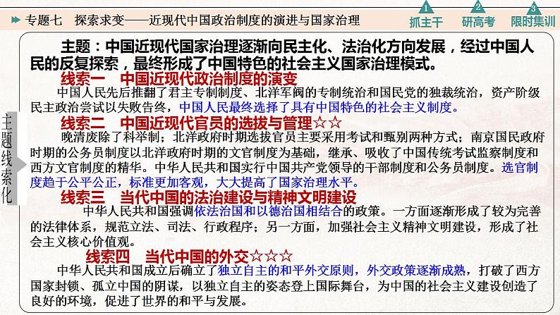 专题七 探索求变——近现代中国政治制度的演进与国家治理 课件--2023届高三统编版历史二轮专题复习第3页