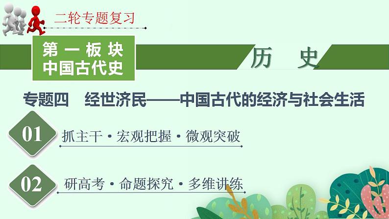 专题四 经世济民——中国古代的经济与社会生活 课件--2023届高三统编版历史二轮专题复习第1页