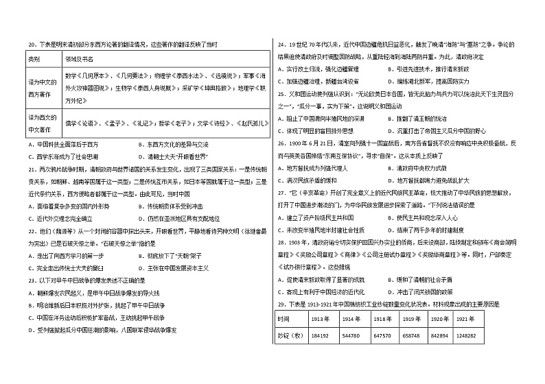 2022-2023学年黑龙江省大庆铁人中学高一上学期期末考试历史含答案03