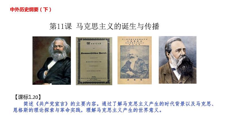 第11课+马克思主义的诞生与传播课件PPT01
