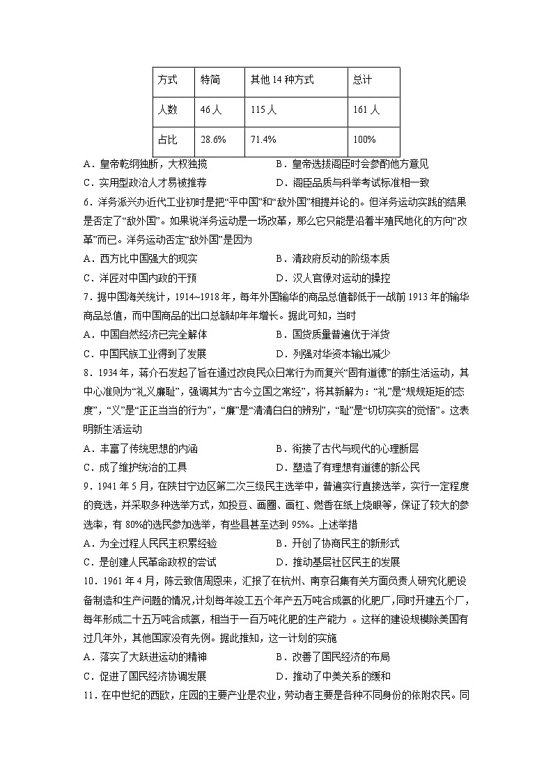 黄金卷01-【赢在高考•黄金8卷】备战2023年高考历史模拟卷（河北专用）（考试版）第2页