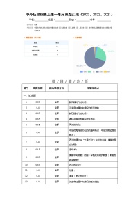 中外历史中外历史纲要上 第1单元——2021-2023年高考历史真题单元汇编 （学生版+解析版）