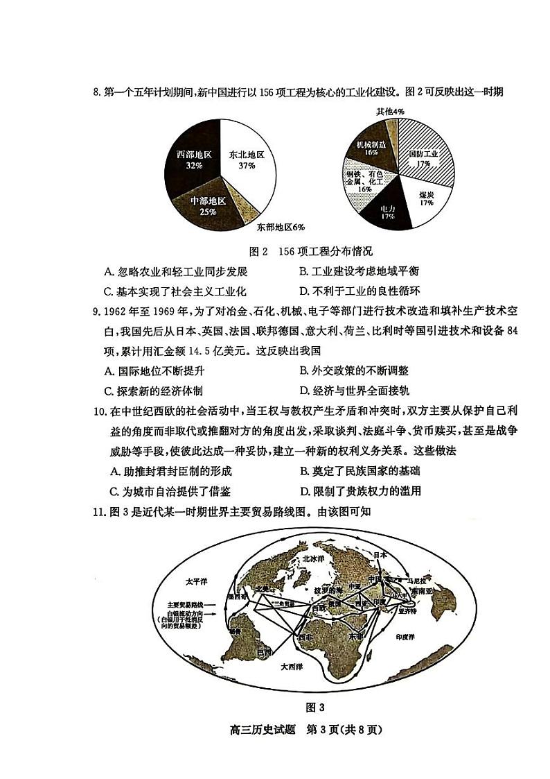 2023届山东省枣庄市高三二模历史试卷03