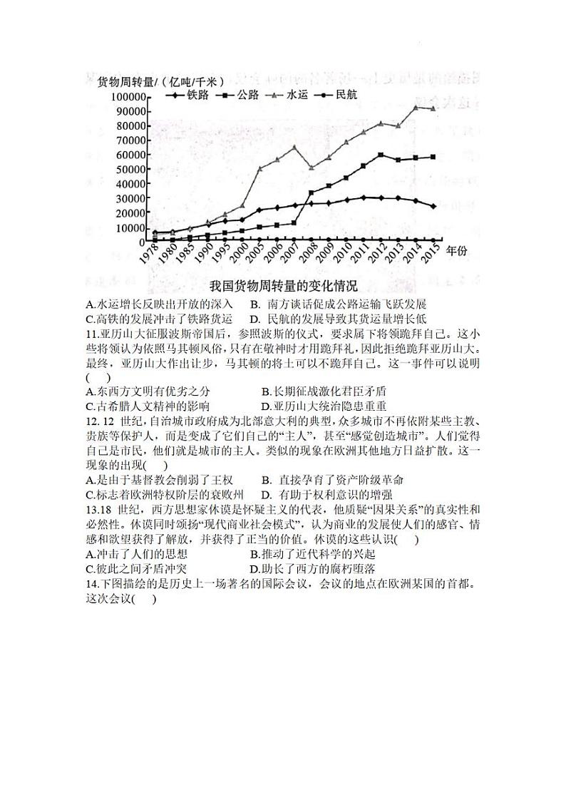 2023衡阳高三第二次联考试题（二模）历史PDF版含解析03