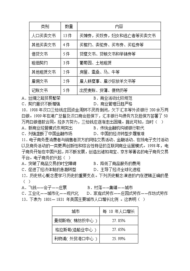 天津市静海区第一中学2022-2023学年高二下学期3月学业能力调研历史试题第3页