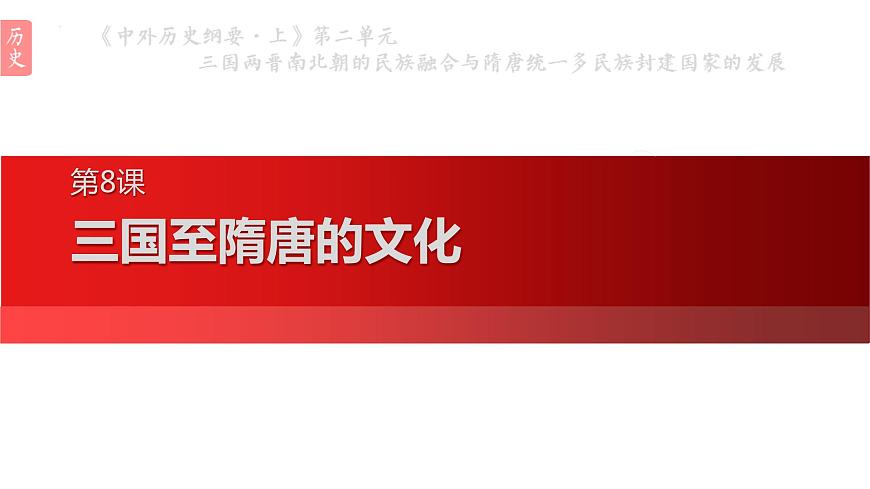 第8课 三国至隋唐的文化 课件--2022-2023学年高中历史统编版（2019）必修中外历史纲要上册第1页