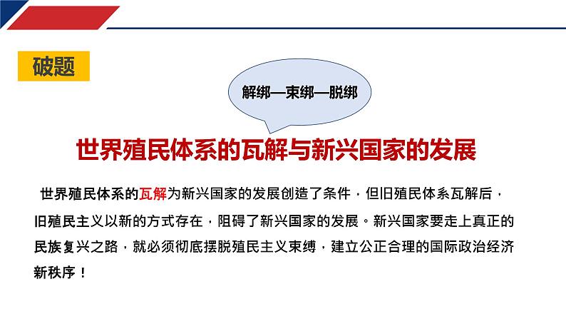 第21课 世界殖民体系的瓦解与新兴国家的发展【课件】 高中历史统编版（2019）必修中外历史纲要下册第4页