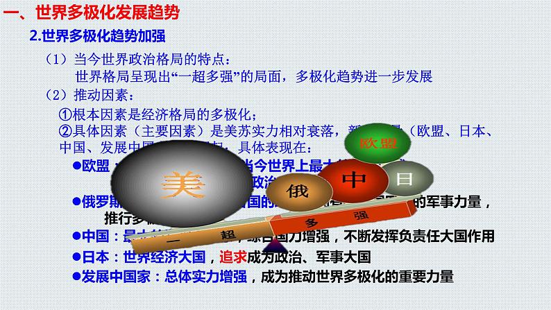 第22课 世界多极化与经济全球化 课件 高中历史统编版（2019）必修中外历史纲要下册04