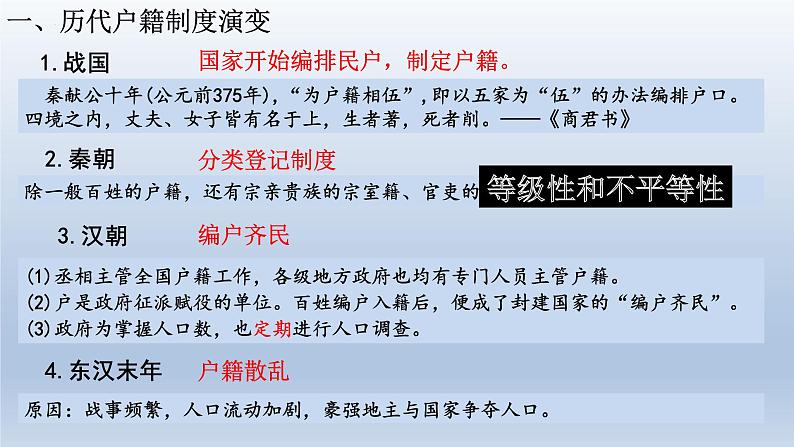 第17课 中国古代的户籍制度与社会治理 课件 高中历史统编版（2019）选择性必修1第6页