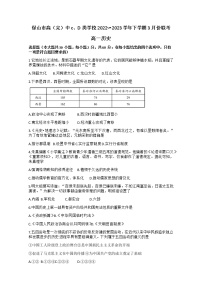 云南省保山市CD类学校2022-2023学年高一下学期3月联考历史试卷