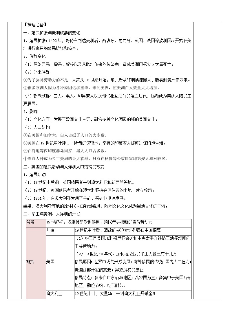 第三单元 人口迁徙、文化交融与认同 教案--2022-2023学年高中历史统编版2019选择性必修三03