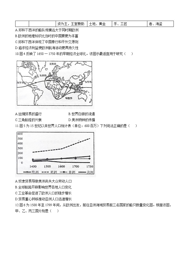 广西钦州市浦北中学2022-2023学年高一3月月考历史试题第3页