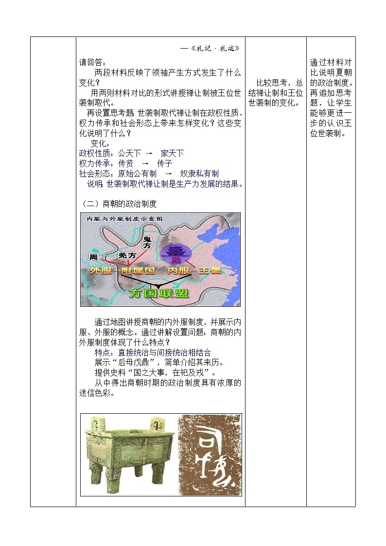 第1课 中国古代政治制度的形成与发展 教学设计--2022-2023学年高中历史统编版（2019）选择性必修一第3页