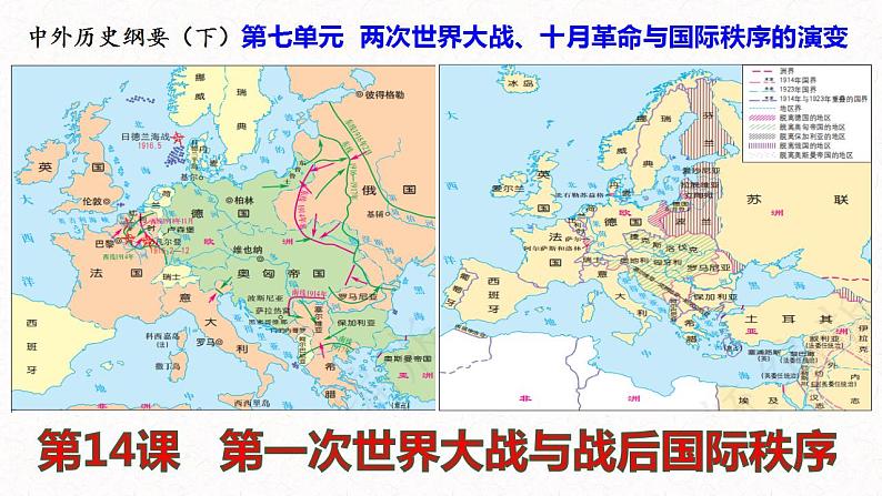 第14课  第一次世界大战与战后国际秩序 课件--2022-2023学年高中历史统编版（2019）必修中外历史纲要下册01