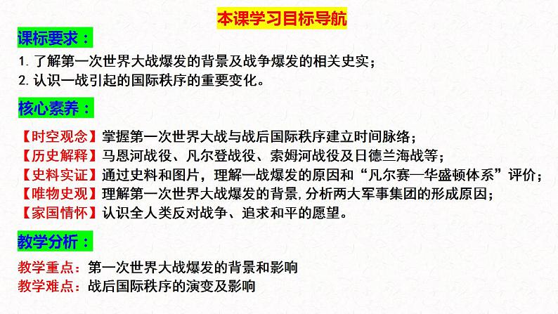 第14课  第一次世界大战与战后国际秩序 课件--2022-2023学年高中历史统编版（2019）必修中外历史纲要下册03