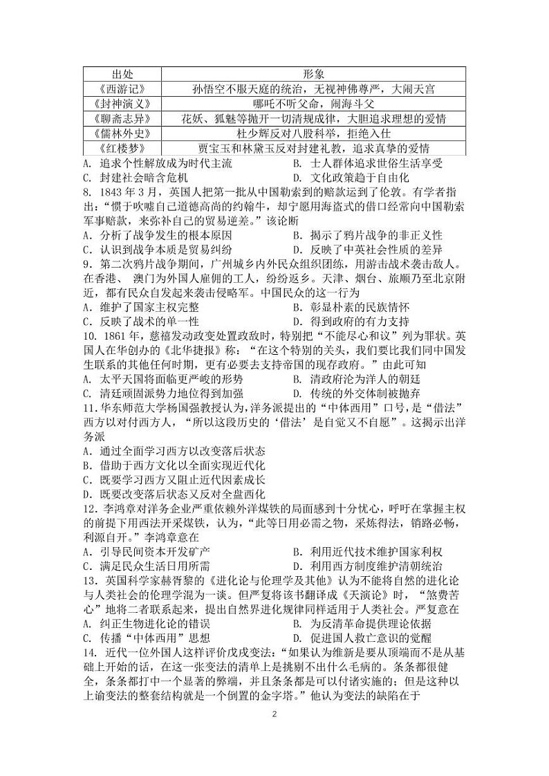山东省临沂市部分中学2022-2023学年高一上学期12月第二次线上考试历史试题（PDF版含答案）02
