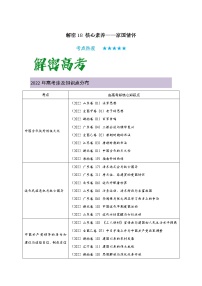 解密18  核心素养——家国情怀（复习讲义）-高考历史二轮复习讲义+分层训练（统编版通用）