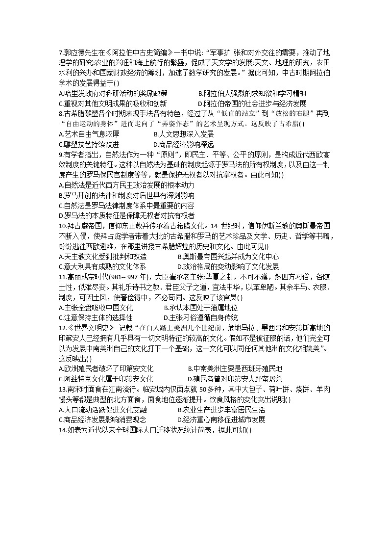 河南省郑州市十校2022-2023学年高二下学期期中联考历史试题02