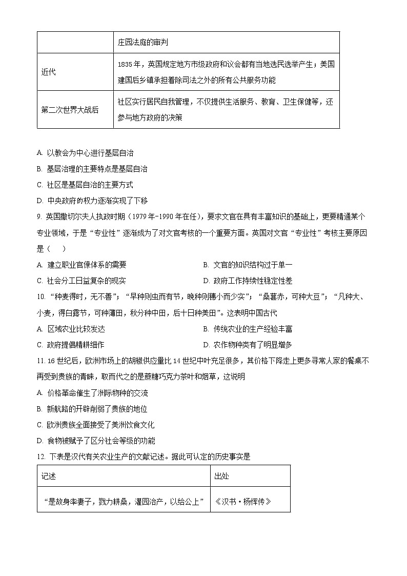 2023辽宁省六校协作体高二下学期3月联考历史试题含解析03