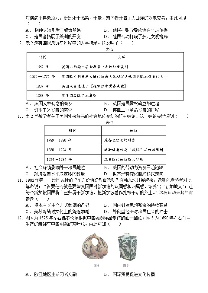 山东省临沂市沂水县第四中学2022-2023学年高二下学期期中考试模拟（一）历史试题第2页