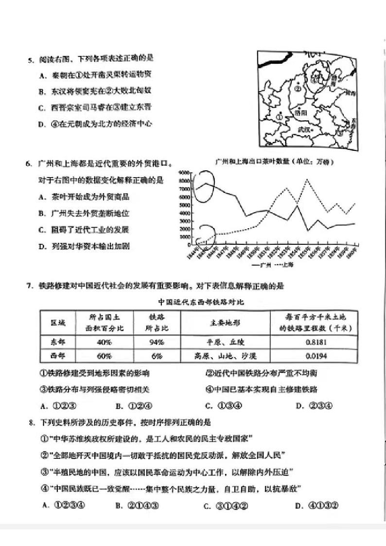 2023年北京市海淀区高三一模历史试题及答案02