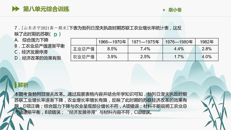 第八单元综合训练课件PPT08