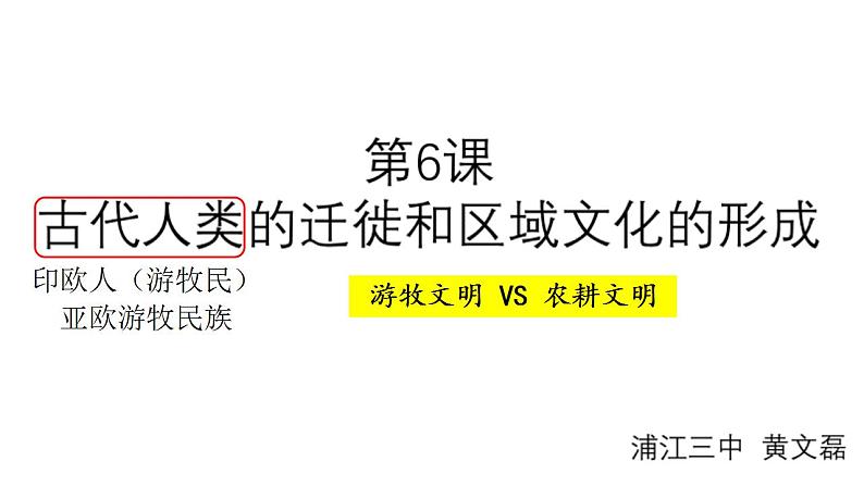 第6课 古代人类的迁徙和区域文化的形成 课件--2022-2023学年高中历史统编版（2019）选择性必修三文化交流与传播第3页