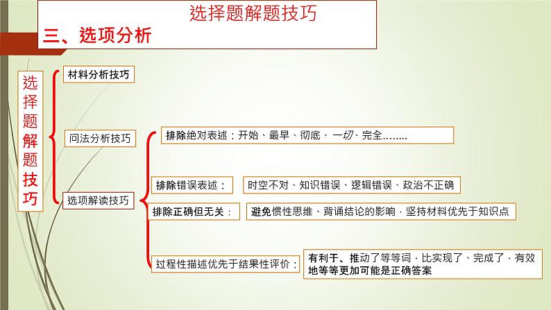 高考历史选择题解题高分技巧 课件--2023届高三统编版历史三轮冲刺复习07