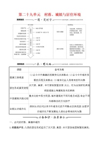 高考历史一轮复习第二十九单元  村落、城镇与居住环境 教案 (含详解)