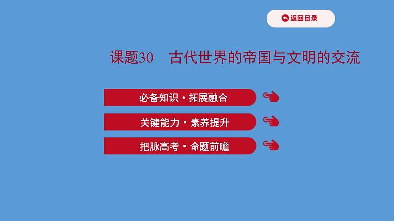 (新高考)高考历史一轮复习课件课题30 古代世界的帝国与文明的交流 课件 (含详解)01