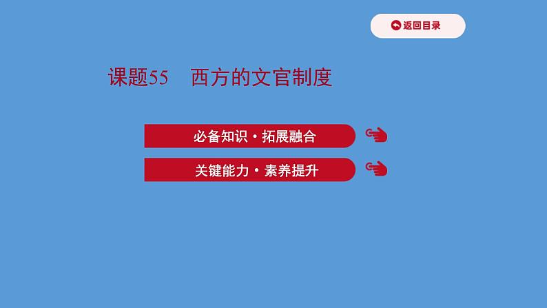 (新高考)高考历史一轮复习课件课题55 西方的文官制度 课件 (含详解)01