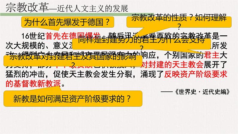 专题13  宗教改革-2022年新高考历史一轮复习讲练课件（统编版）第3页