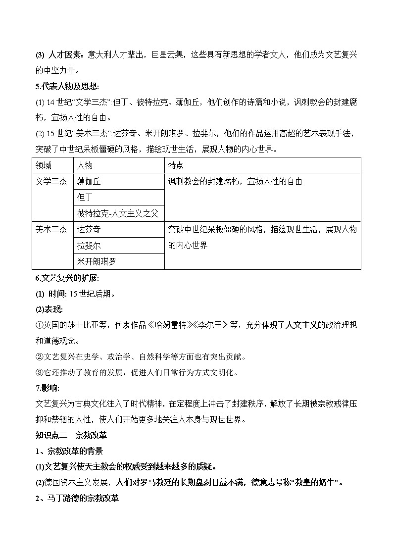 (新高考)高考历史一轮复习知识梳理第四单元 资本主义制度的确立（中外历史纲要下）第2页