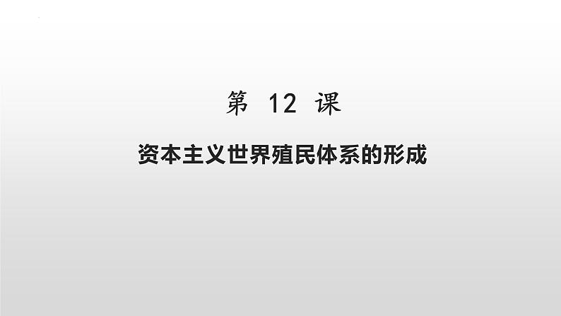 2022-2023学年高中历史统编版（2019）必修中外历史纲要下册第12课  资本主义世界殖民体系的建立 课件第2页