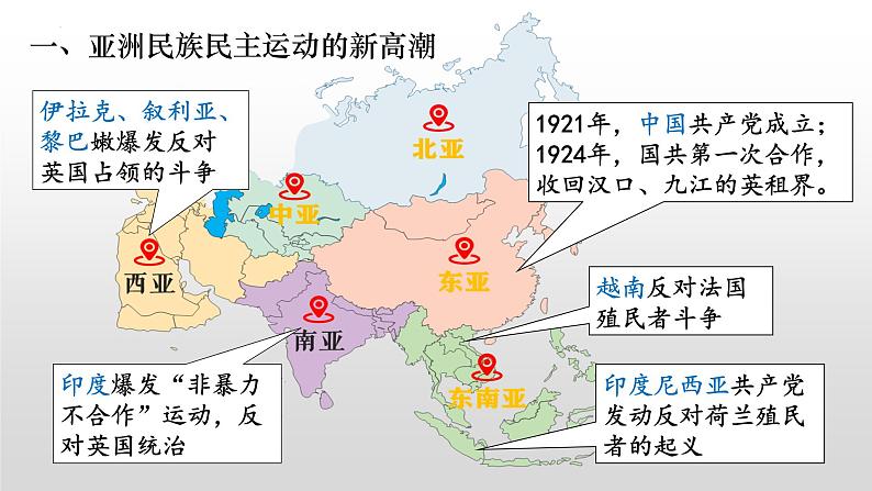 2022-2023学年高中历史统编版2019必修中外历史纲要下册第16课 亚非拉民族民主运动的高涨 课件第3页