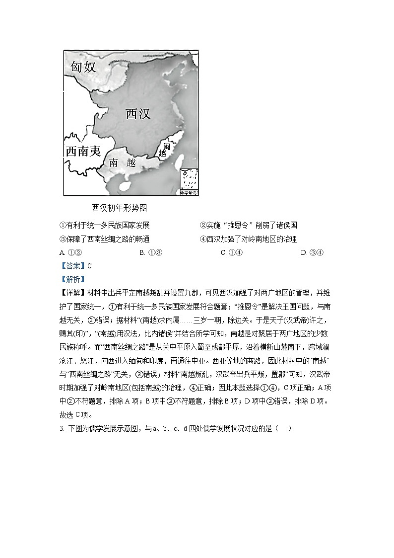 浙江省台州市2022-2023学年高三历史下学期二模试题（Word版附解析）02
