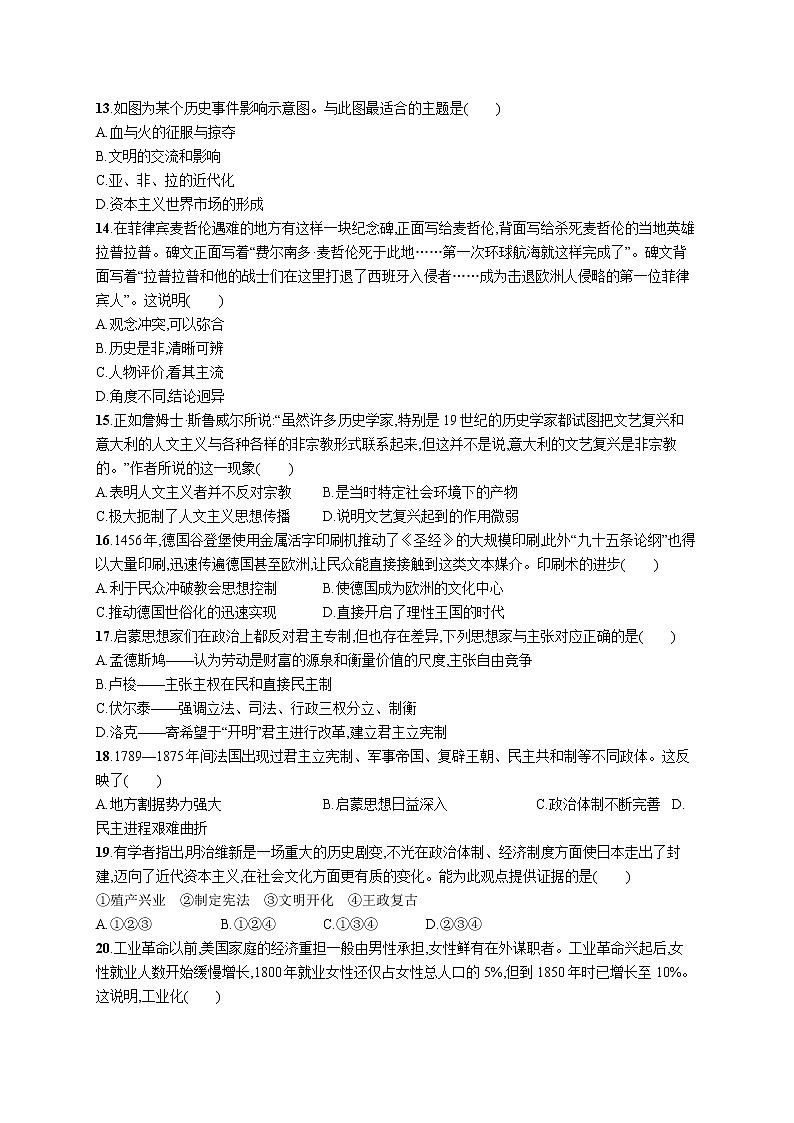 高考 模块综合卷二　世界史第3页