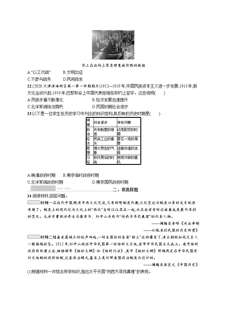 高考优化集训6　辛亥革命与中华民国的建立第3页