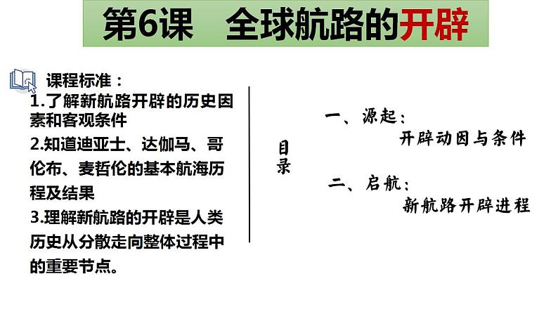 第6课全球航路的开辟 （教学课件）--2022-2023学年高中历史统编版（2019）必修中外历史纲要下册第3页