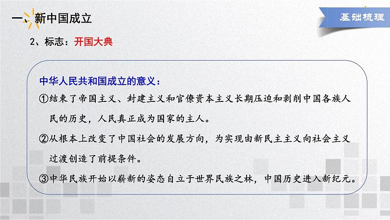 单元复习09 第九单元中华人民共和国成立和社会主义革命与建设【过知识】- 高一历史单元复习（统编版·中外历史纲要上） 课件06